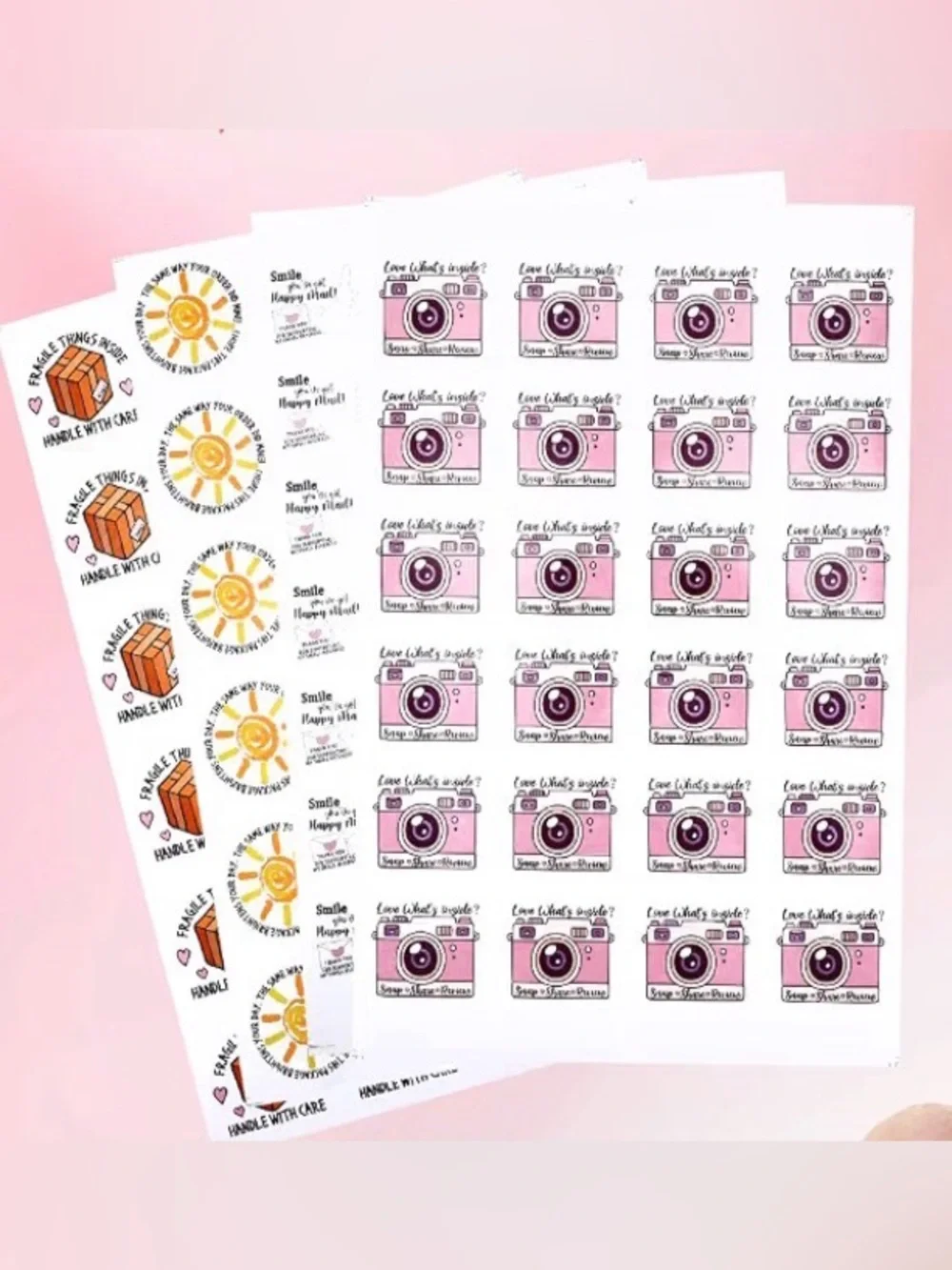 96 Cute Mailer Sticker Set Bundle 24 each